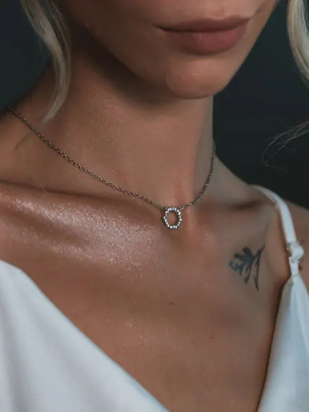 EdMi jewelry & accessories Подвеска на шею серебристая, двойная