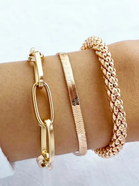 TakoNa Accessorize Бижутерия золотистые браслеты (набор из трех браслетов)