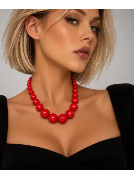 Glam Accs Бусы жемчуг крупные бижутерия