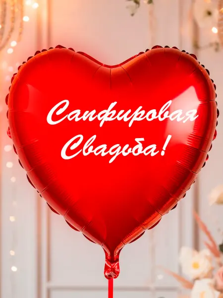 Лутти Воздушный шарик "Сапфировая свадьба"