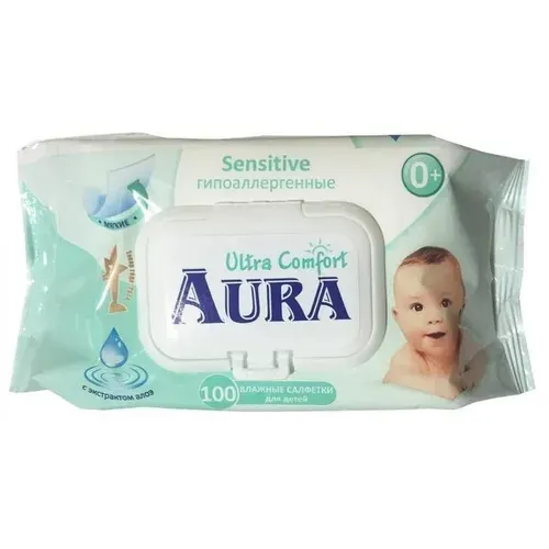 Aura Влажные салфетки 100 шт