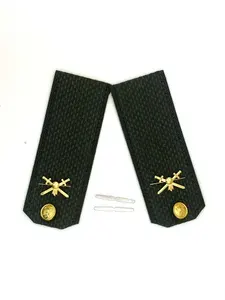 Погоны Мотострелковых войск РФ ( зеленые, пластиковые ) - рядовой