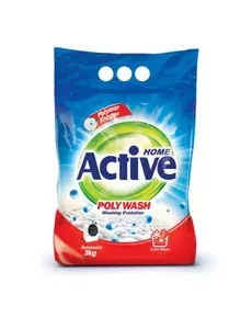 Active Стиральный порошок Poly Wash Polymer Enzyme автомат, технология холодной стирки, 3кг, 2шт