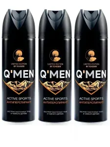 Q'MEN Дезодорант антиперспирант мужской спрей Active Sports 200 мл