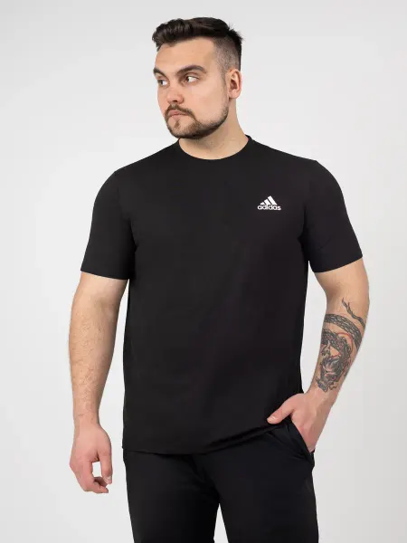Adidas Футболка хлопок однотонная спортивная