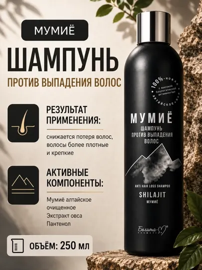 Шампунь для волос МУМИЕ Против выпадения, 250 мл