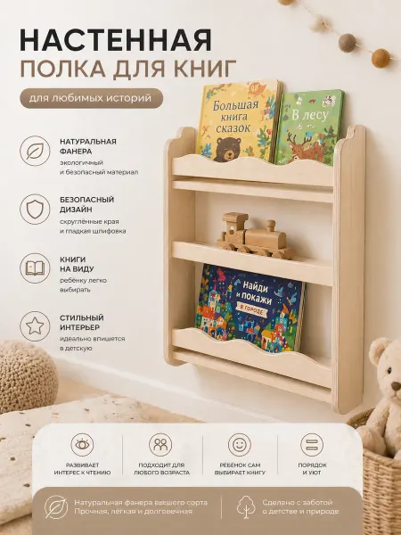 GROW GROUP Полка настенная трехуровневая