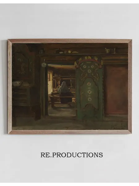 Re.productions Постер Woman at the Loom - Adolph Tidemand