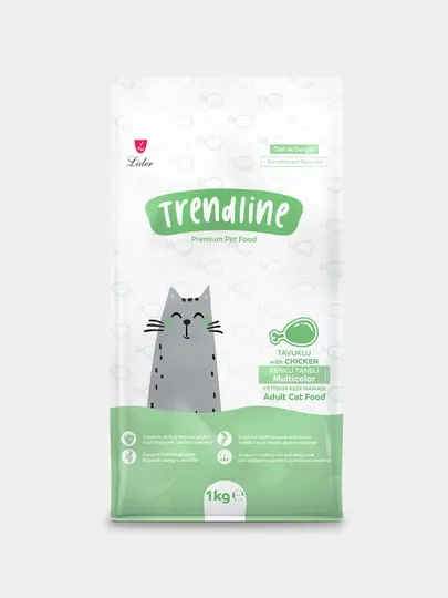 Корм для взрослых кошек с курицей и рисом Trendline Adult Cat Gourmet, 1 кг
