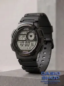 Электронные японские часы Casio Illuminator AE-1000W-1A с секундомером, будильником, таймером с гарантией