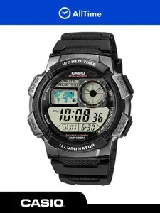 Часы мужские Casio Illuminator AE-1000W-1B / Часы наручные электронные водонепроницаемые кварцевые спортивные
