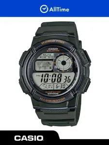 Часы мужские Casio Illuminator AE-1000W-3A / Часы наручные электронные водонепроницаемые кварцевые спортивные
