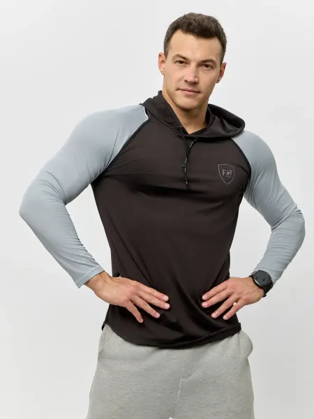 FIERY GLOW sport Майка спортивная лонгслив термоэффект с капюшоном
