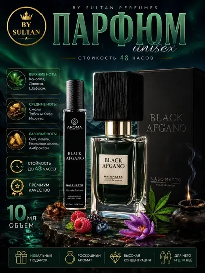 Black Afgano 100 мл, парфюмерная вода для мужчин Nasomatto Black Afgano