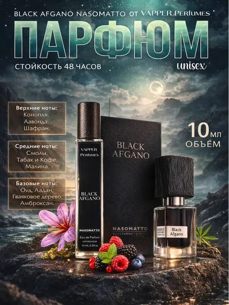 Black Afgano духи, парфюмерная вода для мужчин и женщин, Black Afgano Nasomatto, 20 мл