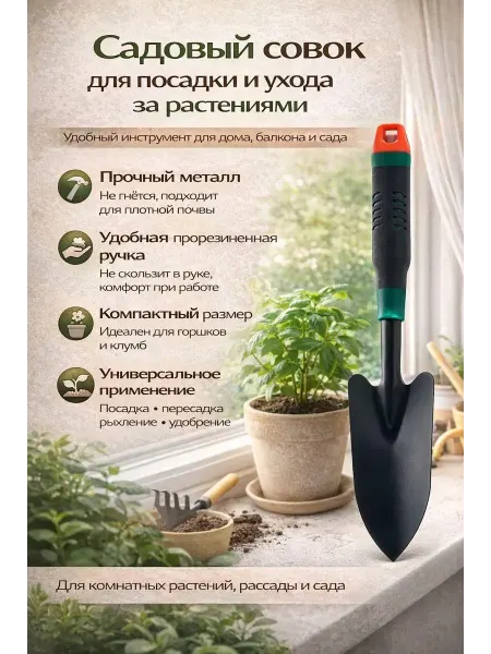 AG777 Садовая лопатка для посадки и пересадки растений