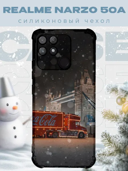 PRINTberries Новогодний чехол для телефона Realme Narzo 50A кока кола
