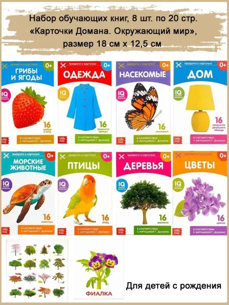 Славный малыш Книги "Карточки Домана. Окружающий мир", 8 шт