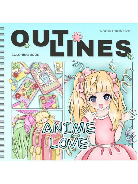 Outlines Раскраска скетчбук Anime Love Манга и аниме