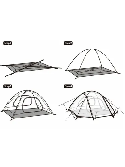 Палатка туристическая Naturehike Cloud-Creek 2-местная CNK2300ZP024, 3-сезонная - Палатки