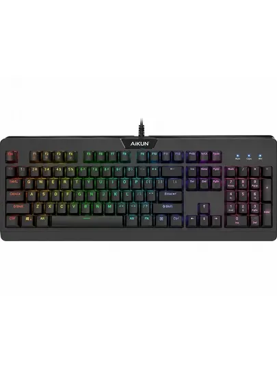 Клавиатура AiKUN GX650ML7 RGB проводная, механическая, чёрная