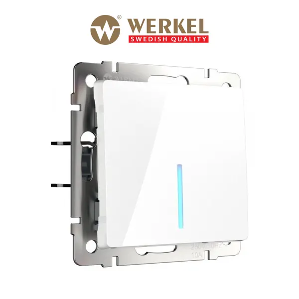 Werkel Выключатель одноклавишный с подсветкой W1110101 белый IP20