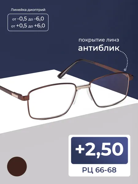 FAVARIT Готовые очки РЦ 66-68 для зрения-чтения (+2.50)