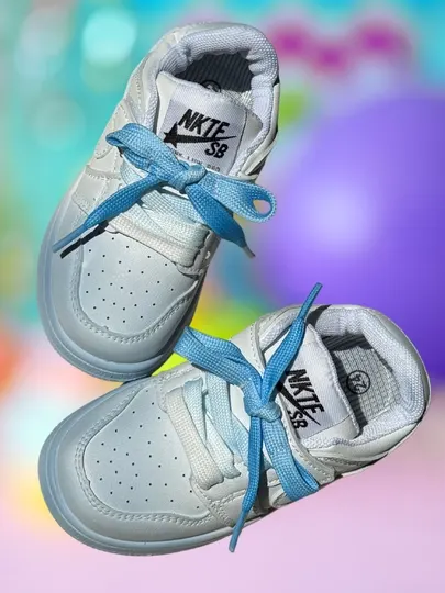Кроссовки для мальчиков омбре, бело-голубые, в стиле Air Nike