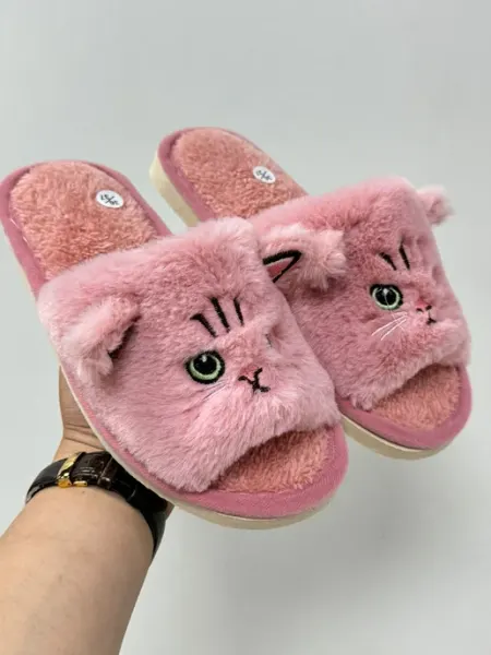 V&H Мягкие тапочки домашние милые плюшевые теплые КОШКИ