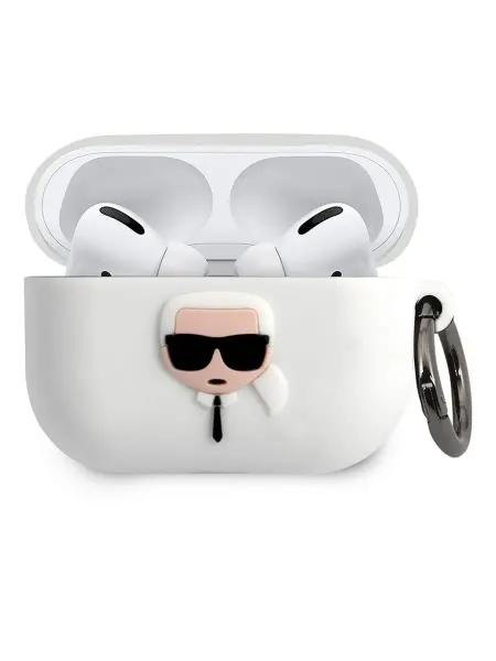 Karl Lagerfeld Чехол на Airpods Pro силиконовый с карабином Silicone