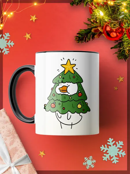 Каждому своё Новогодний Кружка Новогодний Гусь Ёлка Праздник Подарок Чай Керамика