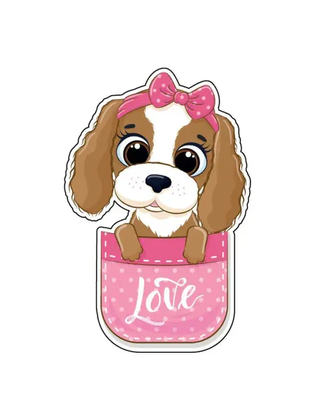 NakleikaShop Наклейка декоративная Собака 10x15 см