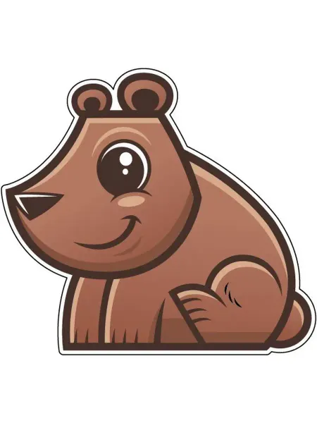 NakleikaShop Наклейка Медвежонок 15х14 см