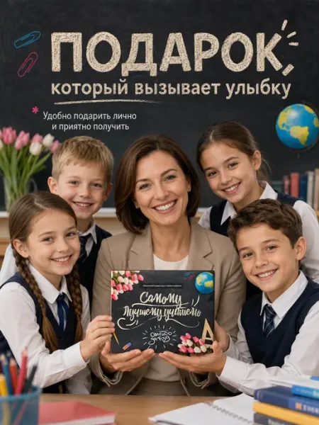 Счастливая мануфактура Подарок учителю на 1 сентября набор шоколад