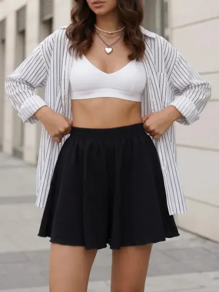 AIVA fashion Шорты летние короткие спортивные хлопок оверсайз