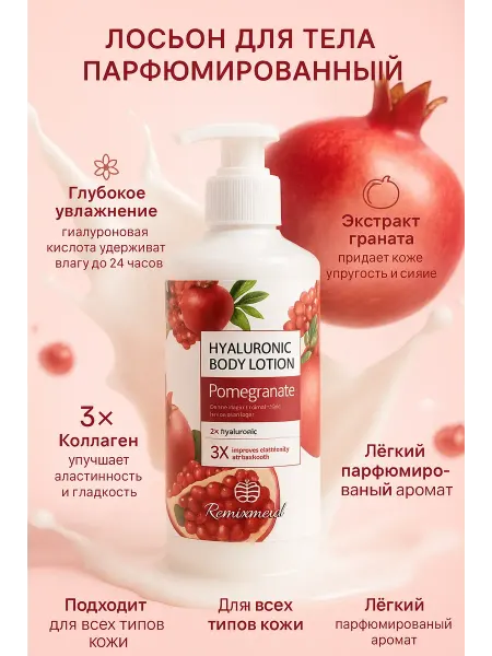 AKMCASH2 Лосьон для тела увлажняющий парфюмированный с гранатом