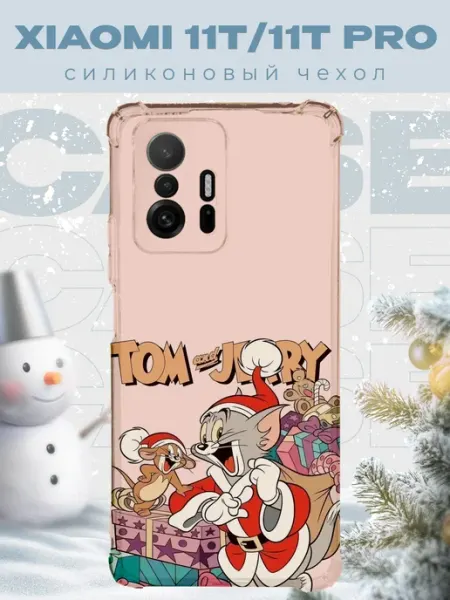 PRINTberries Новогодний чехол для телефона Xiaomi 11T 11T Pro том и джери