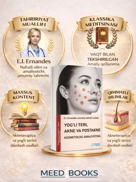 Yogli Teri, Akne Va Postakne Tibbiyot Kitobi Ozbek tilida
