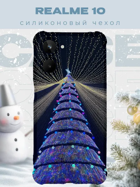 PRINTberries Новогодний чехол для телефона Realme 10 4G елка