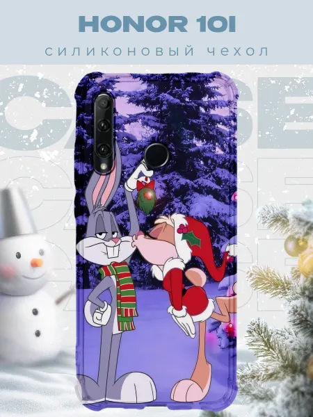 PRINTberries Новогодний чехол для телефона Honor 10i багс бани