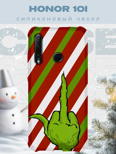 PRINTberries Новогодний чехол для телефона Honor 10i гринч