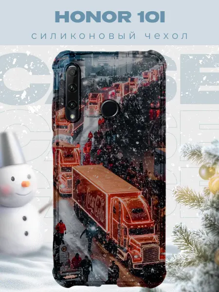 PRINTberries Новогодний чехол для телефона Honor 10i кока кола