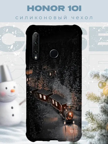 PRINTberries Новогодний чехол для телефона Honor 10i поезд
