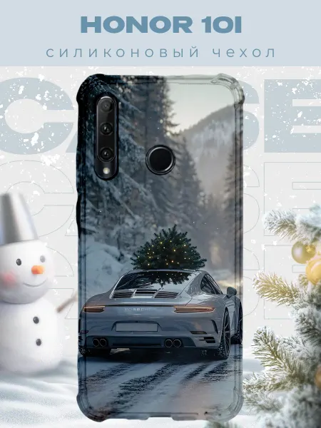PRINTberries Новогодний чехол для телефона Honor 10i порше