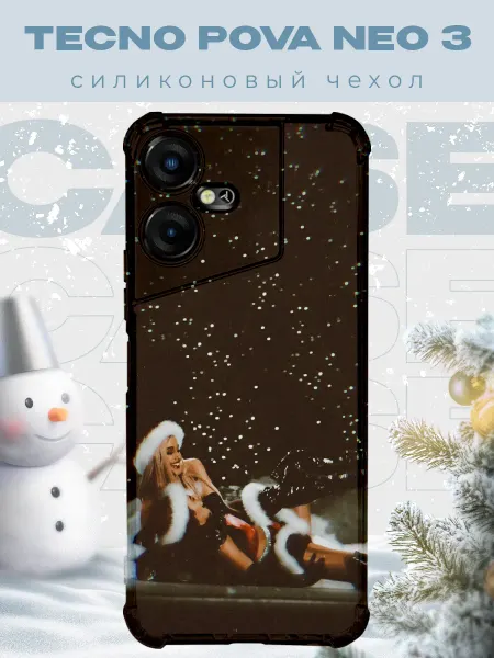 PRINTberries Новогодний чехол для телефона Tecno Pova Neo 3 девушка