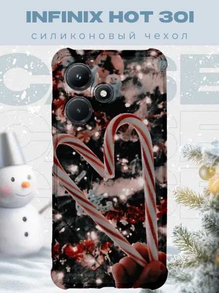 PRINTberries Новогодний чехол для телефона Infinix Hot 30i рождество