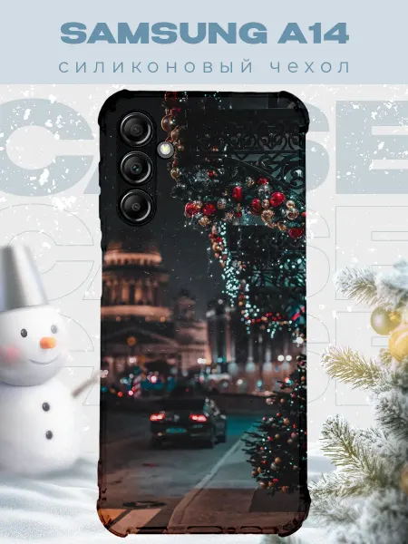 PRINTberries Новогодний чехол для телефона Samsung A14 город