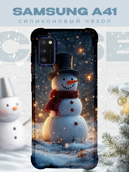 PRINTberries Новогодний чехол для телефона Samsung A41 снеговик