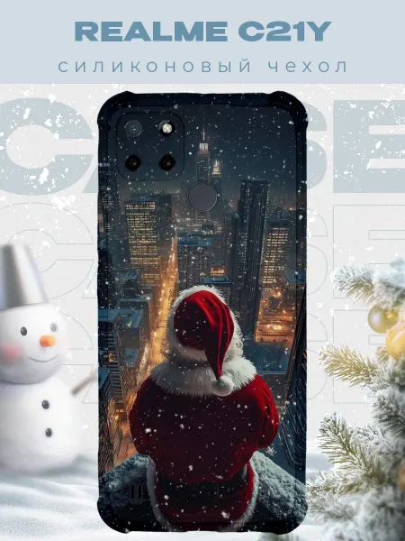 PRINTberries Новогодний чехол для телефона Realme C21y дед мороз
