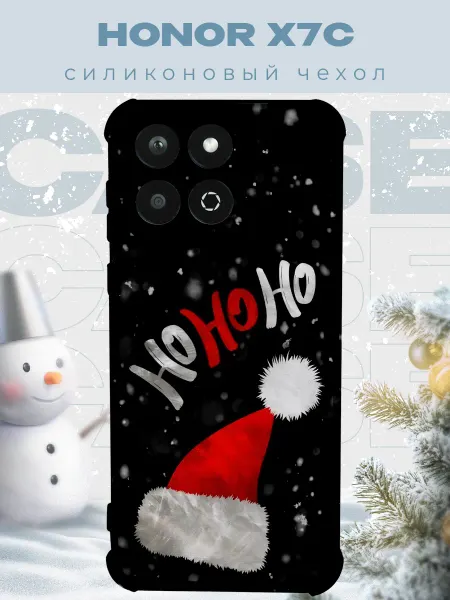 PRINTberries Новогодний чехол для телефона Honor X7C рождество